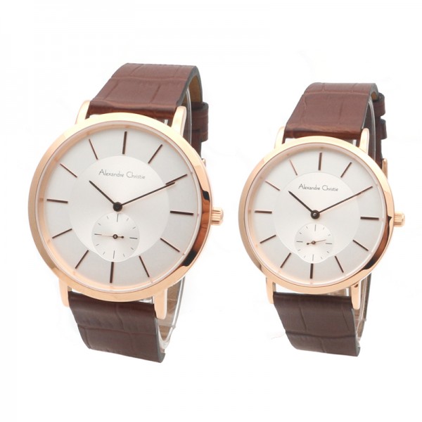 Alexandre Christie AC 8575 Rosegold White Couple